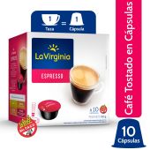 Café en Cápsulas La Virginia Espresso compatibles con cafeteras Dolce Gusto ® x 10 unidades