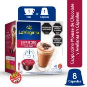 Cápsulas Cappuccino Mousse de Chocolate y Avellanas  compatibles con cafeteras Dolce Gusto ®  x 8 cápsulas