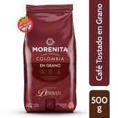 Café Tostado Colombia En Grano Morenita 500 gr