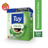 Edulcorante Tuy Stevia  en polvo 200 sobres