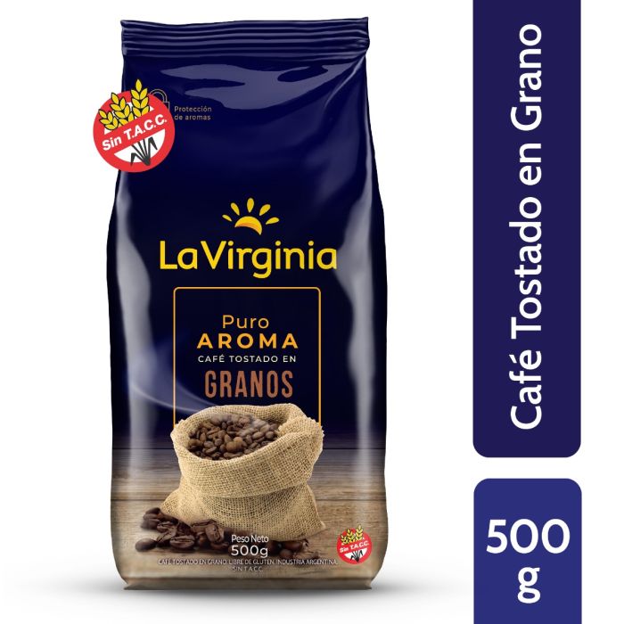 Café Puro Aroma En Grano La Virginia 500G