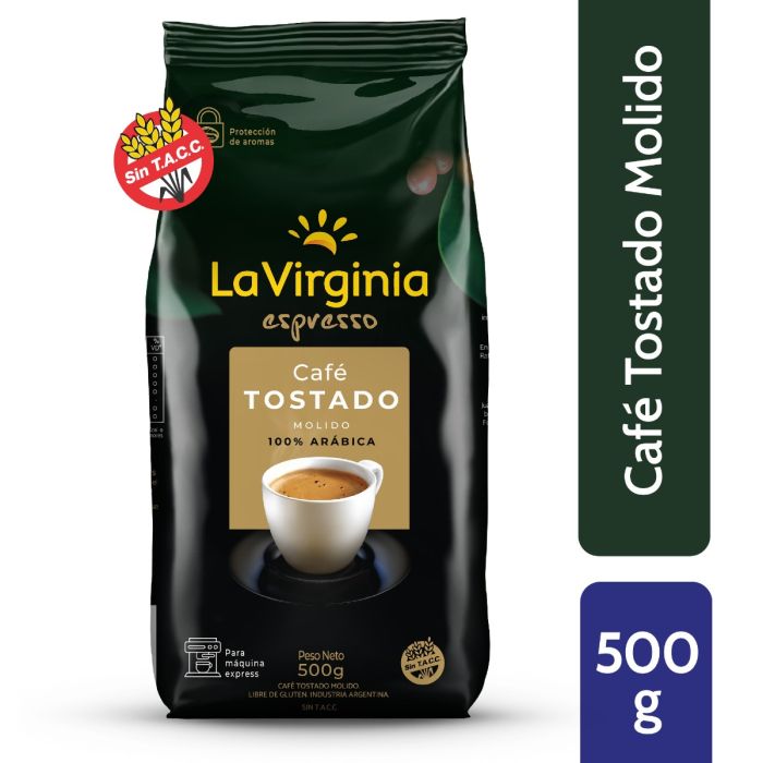 Cafe La Virginia Espresso Tostado Molido 500 Gr