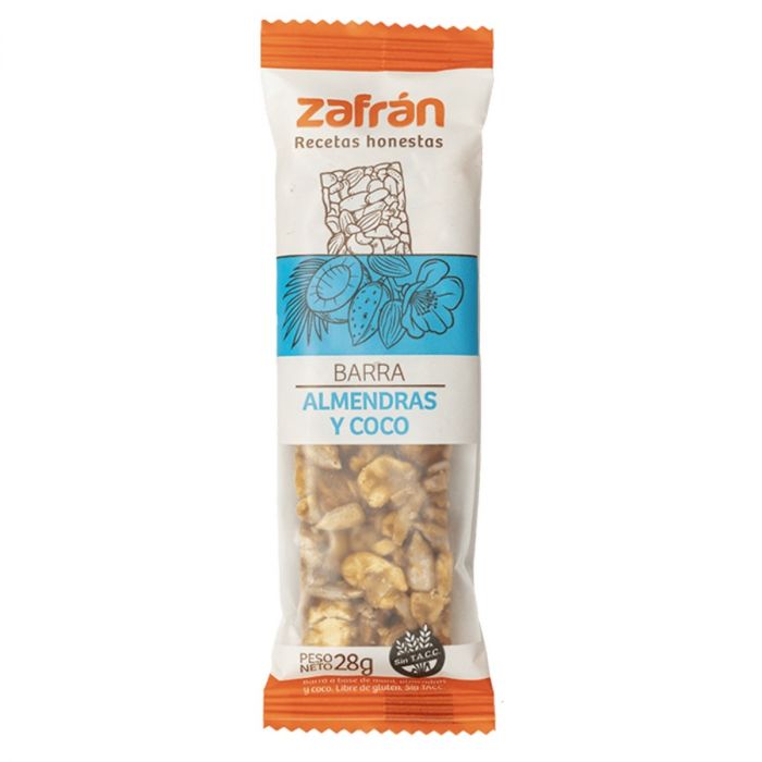 Barra de Almendras y Coco Sin Tacc Zafrán 28gr.