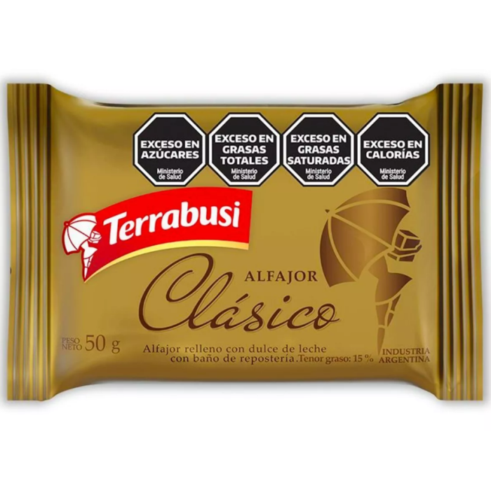 Alfajor Simple Clasico Dulce de Leche Terrabusi 50Gr