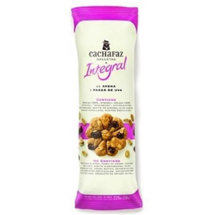 Galletitas Integrales  De Avena y Pasas De Uva Cachafaz 225 gr