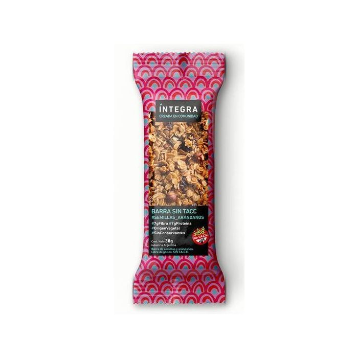 Barra de Cereal Integra de Arandanos s/tacc 38 gr.